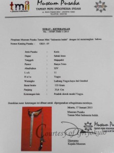 sertifikasi museum pusaka tmii sabuk inten