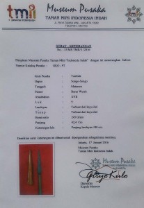 sertifikasi tombak 99