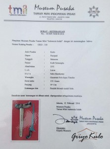 sertifikasi keris pasopati